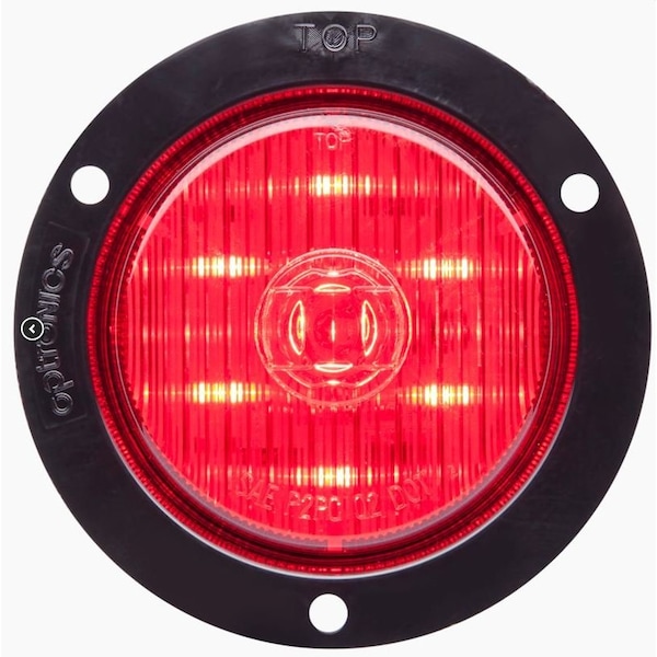 Optronics Red Recess Flange Mount Marker/Clearance Light, Pc Rated, Weathertight Connection MCL58RMFB - main